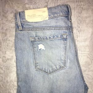 Loft Relaxed Straight Crop Jeans